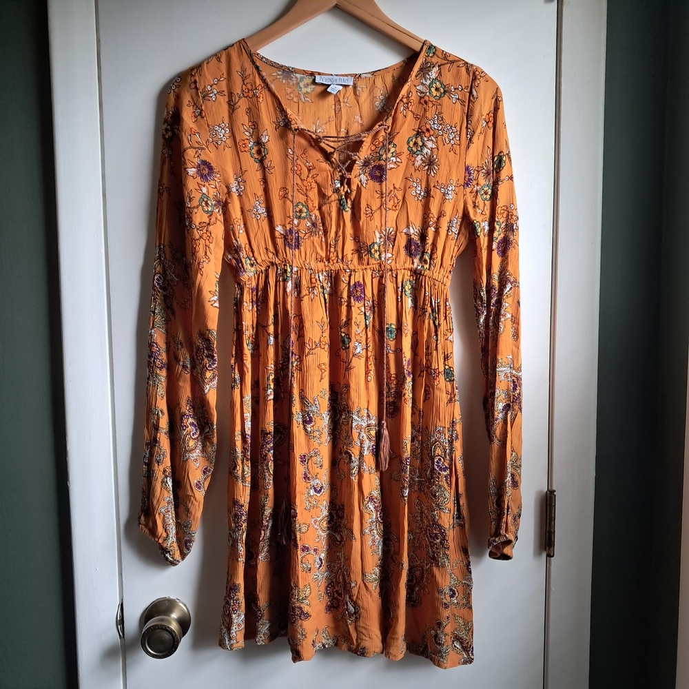 Patrons of Peace Orange Floral Dress